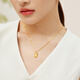 Luk Fu Schmuckleuchte und Schatten Gold Serie Gold kleiner Goldbarg Gold Ziegel 5g Gold Halskette Einer Teil Preis HIG30137A 8.48 Gramm (einschließlich Arbeitskosten 967 Yuan) Kleine Edition