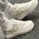 耐克（NIKE）Air Force 1 Mini Swoosh AF1女子全白金空军一号休闲运动板鞋 IB3881-001白绿 38 (240mm)