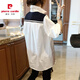 Pier Cardin Station européenne Coton Blanc Shirt-Longueur Sentille de conception du châle extérieure de conception de la chambre climatisée Fausse Blue Top Blue 6636 # M [Suggestions 106-115]