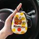 DULAIKE Cartoon Bear Key Bag Cute Ladies Universal Personality Compact Cartoon Storage Key Bag Home Customization Lay Biscuit Bear