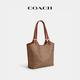COACH gift classic logo DAY hidden buckle tote bag shoulder bag large capacity retro crossbody bag winter women's bag B4/brown caramel color (new version)