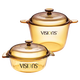 Corning (VISIONS) 1.1L milk pot + 3.5L deep soup pot glass pot combination stew pot cooking pot set VS11 + VS35