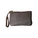 Master Lu's first layer cowhide leather zipper small cow bag pure handmade retro simple change storage bag small bag chocolate brown