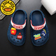 GDUCK KIDS children's slippers for girls summer hole shoes for boys non-slip bag head medium-sized children's parent-child sandals baby beach shoes gray - McDonald Dinosaur upgraded version 39 [inner length is about 23.5cm]