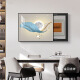 Renjuyi Light Custom Luxury Meder Box Pintura de decoración de la sala de estar de la sala de estar de la sala de estar moderna Pintura colgante sin potencia Cubierta del interruptor principal K12189 60*45 (Bloqueo de 50*35 cm) Marco negro hidráulico