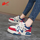 Huili Board Schuhe Paar Trendy Schuhe Frühling, Sommer und Herbst Atmungsbezüglich Doppel-Mesh-Brot-Schuhe Herren lässige Schuhe Frauen Nicht-Rutsch-Sportschuhe Student Großgröße Rice Blau rote Single-Schicht SM4840m 42
