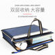 Портативная сумка документа A4 Canvas File Bag Bag Сумка официальная сумка документа сумки на молнии офисная информация Business Information Печать OGO 687 Скрытый синий - без ширины боковой