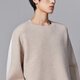 Mai Meng MM Mai Meng Men's Autumn and Winter New Sheep Wool Loose Round Neck Pullover Cardigan Sweater 9EA130392 Rice Camel M