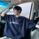 
Cotton American heavyweight pure cotton round neck short-sleeved T-shirt for men in summer loose casual half-sleeved half-sleeved 1365 black [high quality 17] L 105-125Jin [Jin equals 0.5 kg]