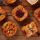 Gaobei GOBEI 6 pieces * 10 bags Napoleon layered puff pastry crispy Wellington steak apple pie 25*14110 pieces/box (normal express delivery)