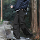 
SWAMP AREA paratrooper charge pants men's spring and summer thin pleated hiking pants straight sports and casual ice silk pants WS701 black M