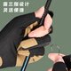 Jeep Jeep riding gloves men's summer new outdoor sun protection fishing waterproof wear-resistant non-slip anti-cut fingerless gloves khaki black