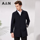 Antonio's flat, crisp & easy-care mid-length lapel windbreaker for men, spring and autumn business casual men's jacket