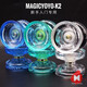 Wanli Anfänger Yo-Yo K2 Plastikkristall Yo-Yo Professional Fancy Competition Magic Yoyo Kinder Dead Sleep-Blue Pink Gradient