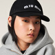 MiuMiu Gift MiuMiu Women's Twill Baseball Cap Hat Black/White L(59)