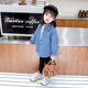 Snoopy [1283 rachat] Girls Denim 2025 Vêtements de printemps Nouveaux chemises pour enfants décontractés et à la mode