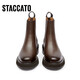 Staccato New Winter Style British Style Boots Chelsea Boots Boots Boots épais talons Bottes de mode Bottes D9930DD3 Pine Brown (Velvet) 35