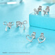 3DG Jewelery platinum 950 bow earrings, a simple piercing gift for your girlfriend, priced by the gram, 1.30 grams (92 yuan including labor costs)