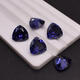 Tanzanite sapphire bare stone mulberry sapphire tanzanite triangle mulberry stone ring surface sapphire blue blue ring 12X12MM