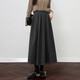 Demana Hepburn Skirt Winter Quiet Luxury Style Commuting Elastic Waist A-Line Covering Flesh Good Matching Skirt Women's Mid-Length Style