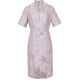 
Pink blue wardrobe 2025 summer new two-color gold silk jacquard improved V-neck Xi grandma light dress dress for women 552L686 Yunwu Zi M
