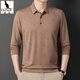 
Kangaroo (DAISHU) Spring and Autumn Long Sleeve T-shirt Men's Top 2024 New Middle-aged Casual Men's Lapel Dad Casual T-shirt JXFXL1160-826 Black M 165 95-115Jin [Jin equals 0.5 kg]