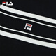 Fila Offizielles Frauenkleid 2025 Sommer Neue Mode lässig einfache schlanke kurzärmelige Rock, Black-Bk S 160/80A/S