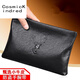 
CosmicKindred 2025 new handbag for men's soft leather hand grab bag large capacity soft cowhide envelope bag for men's clip bag business clutch style four black small [none]