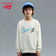 newbalance nb children's clothing 25 years spring new products for men, women and children versatile casual long-sleeved round neck pullover sweatshirt 7ZF12043 7ZF12043-BK black 140 cm