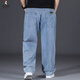 啄木鸟（TUCANO）春秋款特大码牛仔裤男加肥加大运动裤宽松直筒肥佬男夏季长裤子潮 浅蓝色9904款 28 (腰围2尺1)80-100斤