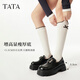 他她（TATA）厚底乐福鞋女JK鞋2025春季新款黑色小皮鞋女单鞋CW701AM5 黑色 36