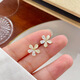 Ceeniu Old Phoenix Gold Store Super Flash Cat Eye Stone Love Pendientes de moda de la moda de mujeres Luxury Simple Nicho Ear Stud 925 Pin Ear N16785