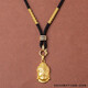 Oein tie-free pendant lanyard Buddha card lanyard necklace lanyard jade pendant beeswax gold hanging neck adjustable men and women gold model / black rope