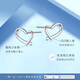3DG Jewelery Love Platinum 950 Earrings Simple and Fashionable for Your Girlfriend Priced by the Gram Total Weight 0.95 Grams (With Jewelry Gift Box)