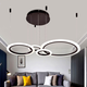 
Star ring chandelier living room Jingxiao Star diamond light luxury modern simple dining room lamp Round new LED hanging line lamp Star ring MZD1585+Four ring +4000k neutral light +