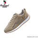 西域骆驼（VANCAMEL）男鞋2025春季新款皮面休闲鞋时尚潮流软底一脚蹬开车鞋男士运动鞋 AW9906 黑色 布面款-骆驼官方品 38 偏小一码/拍大一码