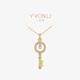 YVONLI signature series lucky key necklace women's light luxury jewelry gift birthday gift gold small size