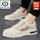 Holzspecker-Herrenschuhe 2025 Sommer neu atmungsaktiv und geruchssicherer Canvas-Schuhe Leicht und vielseitige Männer mit dick gelösten lässigen Sportsportschuhen CF9906 Khaki [Upgrade-Version] 39
