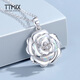 TTMIX platinum pendant rose pendant women's pt950 platinum pendant colorful craft large size 4.9-5.1g