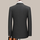 JIARMAY double-breasted autumn and winter new woolen suit business middle-aged men's suit formal wear professional wedding suit gray stripe 175/48 L