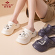 
Yu Zhaolin (YUZHAOLIN) hole shoes women's beach shoes fashion accessories thick-soled heightened sandals for outdoor wear YE699 white 37/38