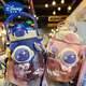 Disney (Disney) Children's Water Cup Boys Summer Cute Magil d'enfant Plastique Paille Paille Casse d'enfants Grands Capacité portant Kettle AA Grade Food Grade Food Fourni Blue 830 ml Cup + [Brush Cup + Sticker]