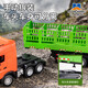 HUI NA TOYS Children's Remote Control Vehicle Heavy Duty Truck Engineering Vehicle Toys Container Transport Truck Container Truck Boys Birthday Gift Remote Control Large High Bar Transport Vehicle