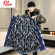 Anchu summer cotton coat men's winter mid-length coat men's cotton jacket camouflage cotton jacket men's parka warm military coat D365 purple top plus velvet XL