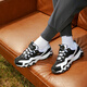 Skechers 2025 Легкая толстая подошва Черно-белая ева женская ретро-ретро-ретро-папа папа обувь 12593 Аутентичные черные/белые/12493-BKW 35