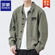 Veste Romon Spring et automne 2025 Nouvelle chemise Automne Veste de travail masculin de la veste de début d'automne K12806 Black suggère 128-140jin [Jin est égal à 0,5 kg] xl