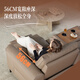 Lezhibao Lazboy Sofá de cuero genuino Sala de estar Zero contra la pared volcada 2025 nueva función eléctrica Sunset Avenue 677 Sunset Orange - Grande - 3 personas Right Electric - con volcado volcado