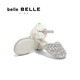 Belle sparkling diamond princess style sandals mall same style bow breathable and comfortable children's shoes 88789B75 beige 28