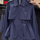 Pierre Cardin (pierre cardin) windbreaker 2025 early spring new style large size slightly fat unique super good-looking small fashionable navy blue windbreaker jacket navy blue this year's popular/design sense niche/cold L recommended 100-120Jin Jin equals 0.5 kg
