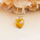 Shumo 18k gold buckle clavicle chain heart-to-heart love pendant beeswax peach heart carved heart-shaped piece
